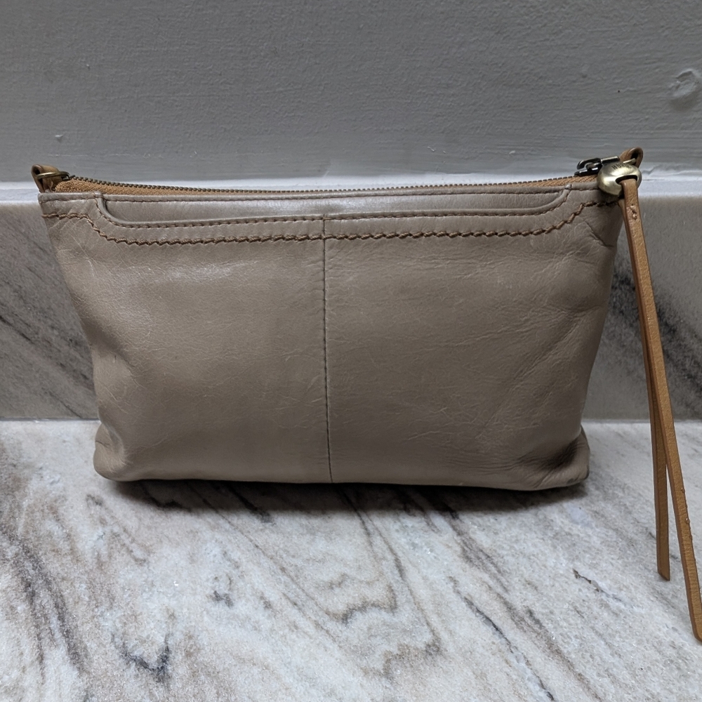 Hobo International Tan Leather Crossbody/ Clutch (Without Wristlet Strap)